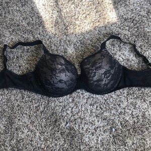 Black lace bra